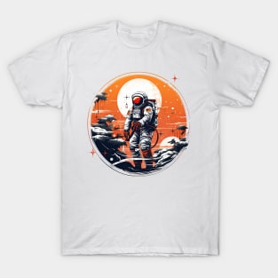 Colorful Astronaut in Space #13 T-Shirt